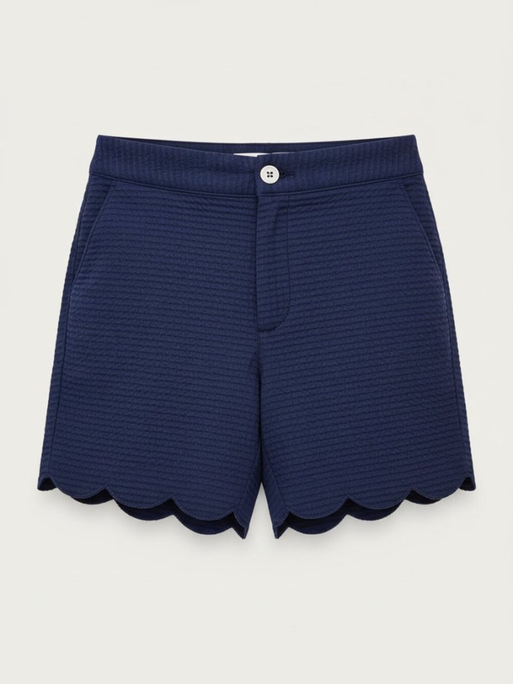 Lilly Pulitzer Buttercup Scalloped Hem Shorts Navy Blue NWT Size 8 Skort - Picture 2 of 4